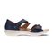 Revere Geneva Closed Heel Leather Sandals - Women's - Blue - Side