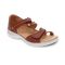 Revere Geneva Closed Heel Leather Sandals - Women's - Cognac - Angle