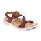 Revere Emerald 3 Strap Leather Sandals New Arrivals - Women's - Cognac - Angle