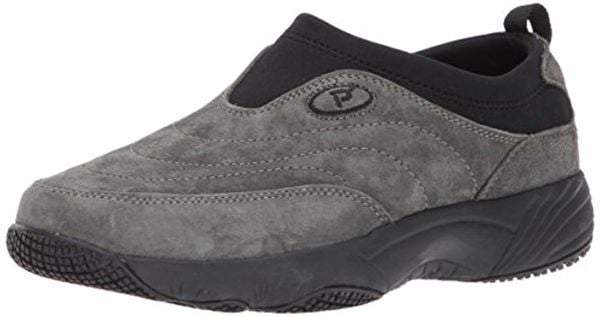 Propet Wash & Wear Slip On II Slip Resistant - Women's - Pewter Suede