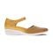 Revere Osaka Leather Mary Jane Shoes - Women's - Mustard - Side