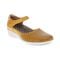 Revere Osaka Leather Mary Jane Shoes - Women's - Mustard - Angle