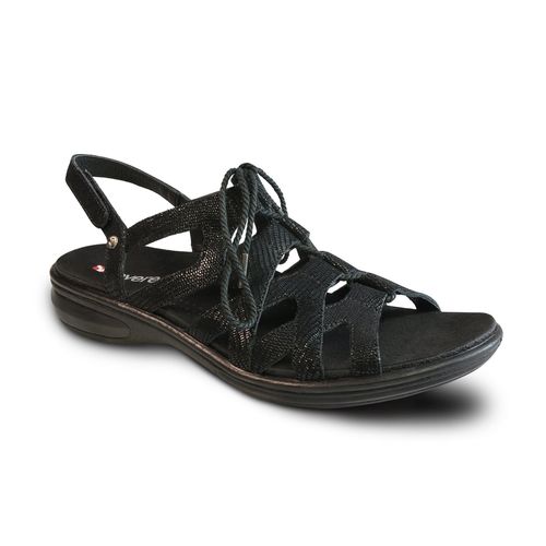 Revere Malibu - Women's Lace Up Sandal - Malibu Black Lizard