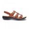 Revere Toledo Backstrap Leather Sandals - on Sale - Women's - Cognac - Side