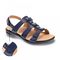 Revere Toledo - Women's Backstrap Sandal - Navy Snake/Blue