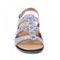 Revere Toledo Backstrap Leather Sandals - on Sale - Women's - Teal Snake - Front