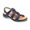 Revere Toledo - Women's Backstrap Sandal - Navy Snake/Blue