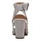 Vionic Perk Blaire - Women's Strappy Heel - Light Grey Suede 5 back view