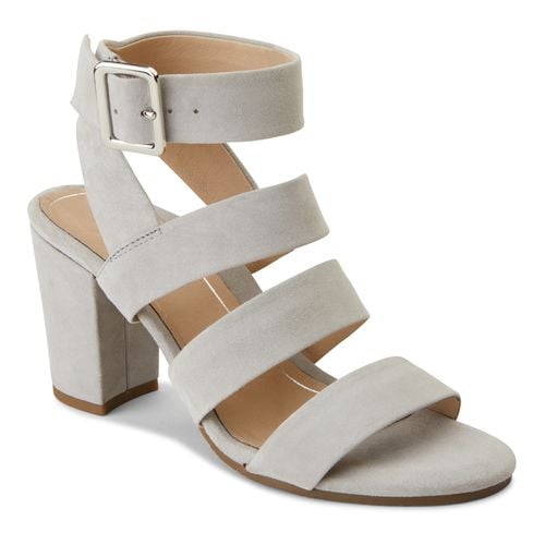 Vionic Perk Blaire - Women's Strappy Heel - Light Grey Suede 1 main view