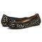 Vionic Spark Caroll - Women's Ballet Flat - Black-Foil-Suede - pair left angle