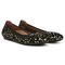 Vionic Spark Caroll - Women's Ballet Flat - Black-Foil-Suede - Pair