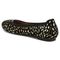 Vionic Spark Caroll - Women's Ballet Flat - Black-Foil-Suede - Back angle