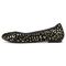 Vionic Spark Caroll - Women's Ballet Flat - Black-Foil-Suede - Left Side