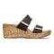 Vionic Pepper Women's Wedge Slip-on Sandal - Black Snake - 4 right view