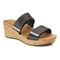 Vionic Pepper Women's Wedge Slip-on Sandal - Black Leather - 1 main view