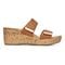 Vionic Pepper Women's Wedge Slip-on Sandal - Tan Snake - 4 right view