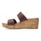 Vionic Pepper Women's Wedge Slip-on Sandal - Merlot Snake - 2 left view