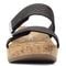 Vionic Pepper Women's Wedge Slip-on Sandal - Black Snake - 6 front view