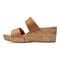 Vionic Pepper Women's Wedge Slip-on Sandal - Tan Snake - 2 left view