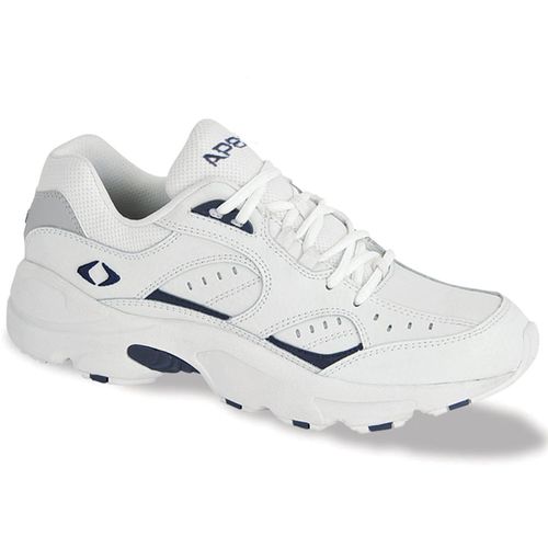 Apex V854 Men's Lace Walker - White/Navy - square