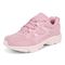 Vionic Walker Women's Plantar Fasciitis Shoe - Suede - Cameo Pink Suede - Left angle