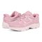 Vionic Walker Women's Plantar Fasciitis Shoe - Suede - Cameo Pink Suede - pair left angle