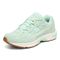 Vionic Walker Women's Plantar Fasciitis Shoe - Suede - Menta - Left angle