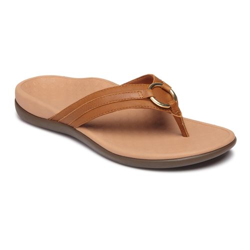 Vionic Tide Aloe Women's Orthotic Sandals - LEATHER Mocha Leather PRI lpr