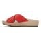 Vionic Hayden Women's Platform Slip-on Sandal - Cherry - 2 left view