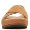 Vionic Hayden Women's Platform Slip-on Sandal - Toffee Suede - 6 front view