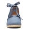 Vionic Kaitlyn Women's Wedge Orthotic Sandal - Denim - 6 front view