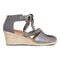 Vionic Kaitlyn Women's Wedge Orthotic Sandal - Pewter Metallic - 4 right view