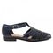 Trotters Leatha Open Weave - Navy - outside