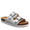 Bearpaw Brooklyn - Kid's Slide Sandal Bearpaw- 015 - White Metallic - Profile View