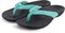 SOLE Women's Baja Orthotic Flip Flop Sandal - Teal - Alt-front