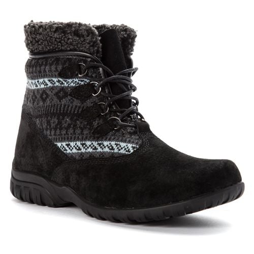 Propet Delaney Alpine Women's Lace Up Boots - Black - Angle