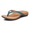 Vionic Dillon Women's Toe-Post Supportive Sandal - Posy Green Lizard - Left angle