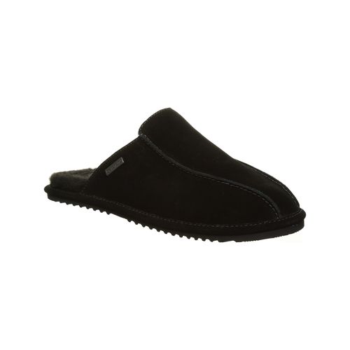 Bearpaw Pierre Men's Leather Slippers - 2538M  011 - Black - Profile View