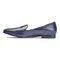 Vionic Willa Women's Slip-on Flat - Navy Boa - 2 left view