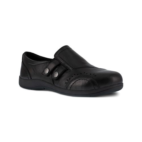 Rockport Works Daisey Women's Steel Toe Slip-on Shoe - Black - Profile View