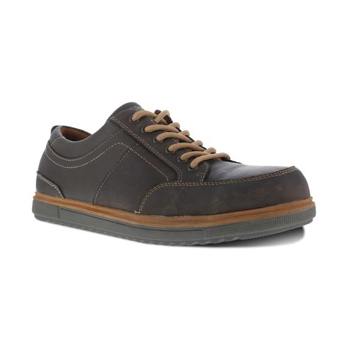 Florsheim Work Gridley Men's Steel Toe Casual Work Shoe - Brown - Profile View