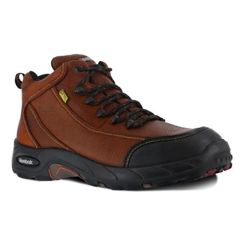 Reebok Work Men's Tiahawk Comp Toe Comfort Work Boot Met Guard - Brown - Profile View