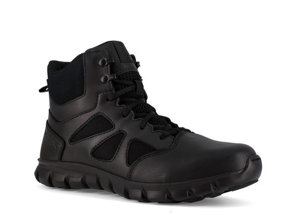 Reebok Duty Men's Sublite Cushion Tactical Soft Toe Boot - Black - Profile View