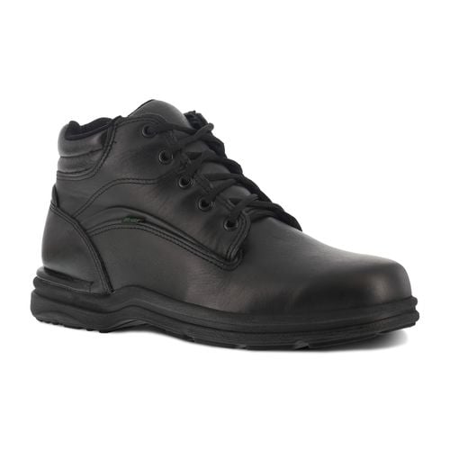 Rockport Works Men's Postwalk Hi Soft Toe Hiker Waterproof - Made in USA - USPS Certified - Black - Profile View