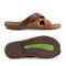 Gravity Defyer Lewis Men's G-Comfort Slide Sandals - Brown - Side View