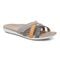 Vionic Dava Women's Orthotic Slide Sandal - Light Grey - 1 profile view