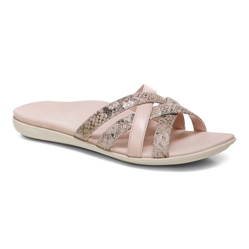 Vionic Dava Women's Orthotic Slide Sandal - Rose - 1 profile view