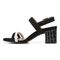 Vionic Paula Women's Backstrap Heeled Sandal - Black White - 2 left view