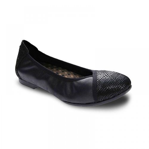 Revere Nairobi Women's Ballet Flat - ballet Black Lizard/Onyx