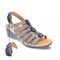 Revere Bari Floral Wedge Sandal - Women's - Gunmetal - Strap Detail